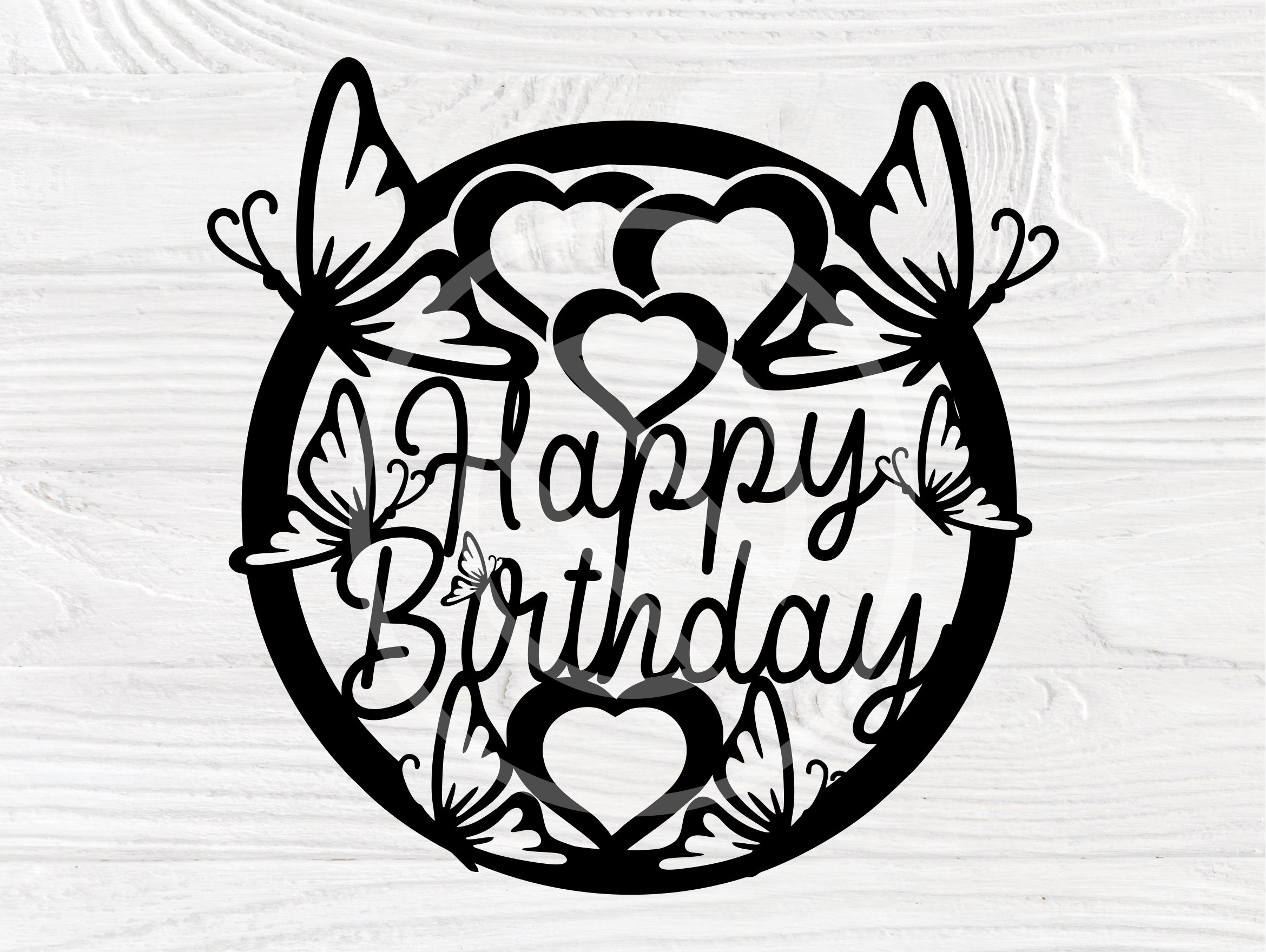 Happy Birthday Cake Topper SVG Free