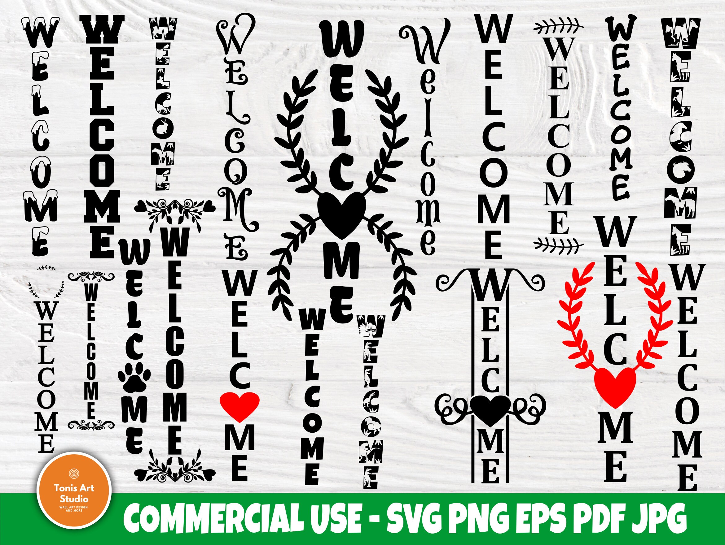 Download Welcome SVG Bundle, Porch Sign Svg, Farmhouse Svg