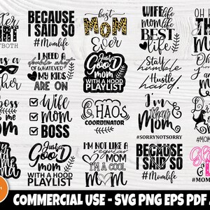 Funny Mom SVG Bundle, Mom Life, Mom Quotes Svg