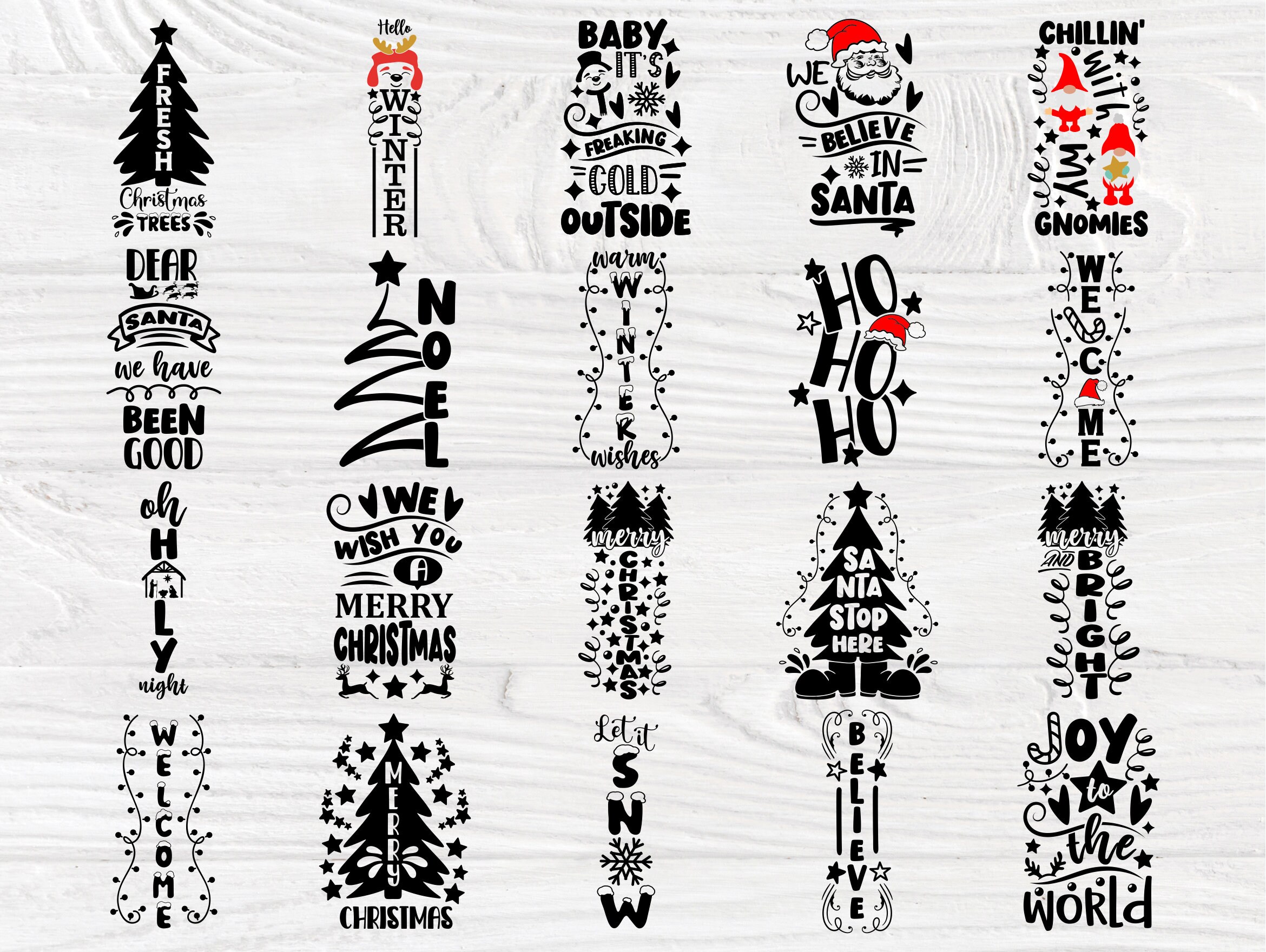 Christmas Porch Sign SVG Bundle, Svg Cut Files
