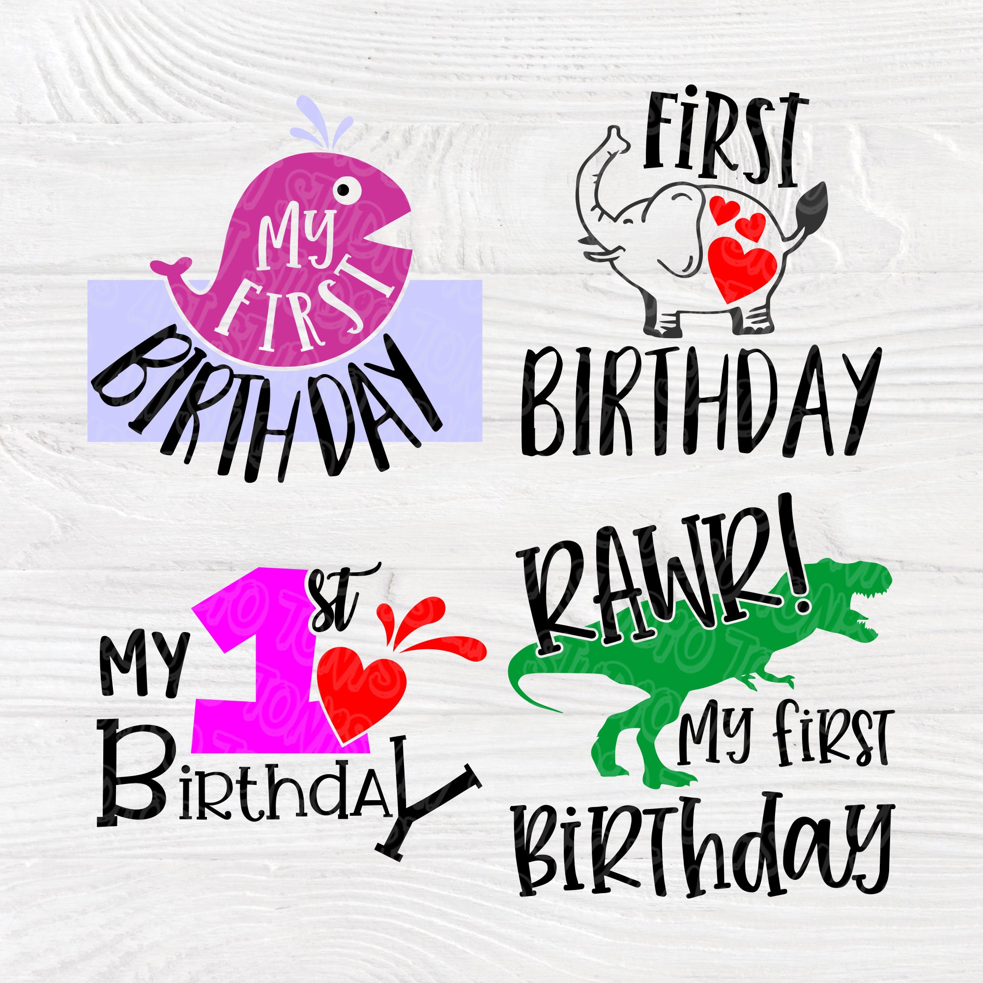 Download First Birthday SVG Bundle, Birthday Boy & Girl Svg