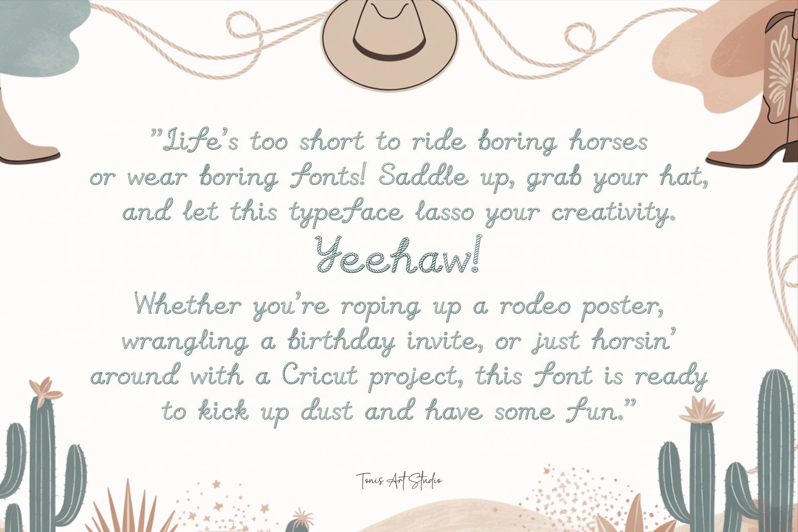 Stern Rider Letters Rope Rider Font – Western Lasso Letters SVG, Cricut & Procreate - Etsy