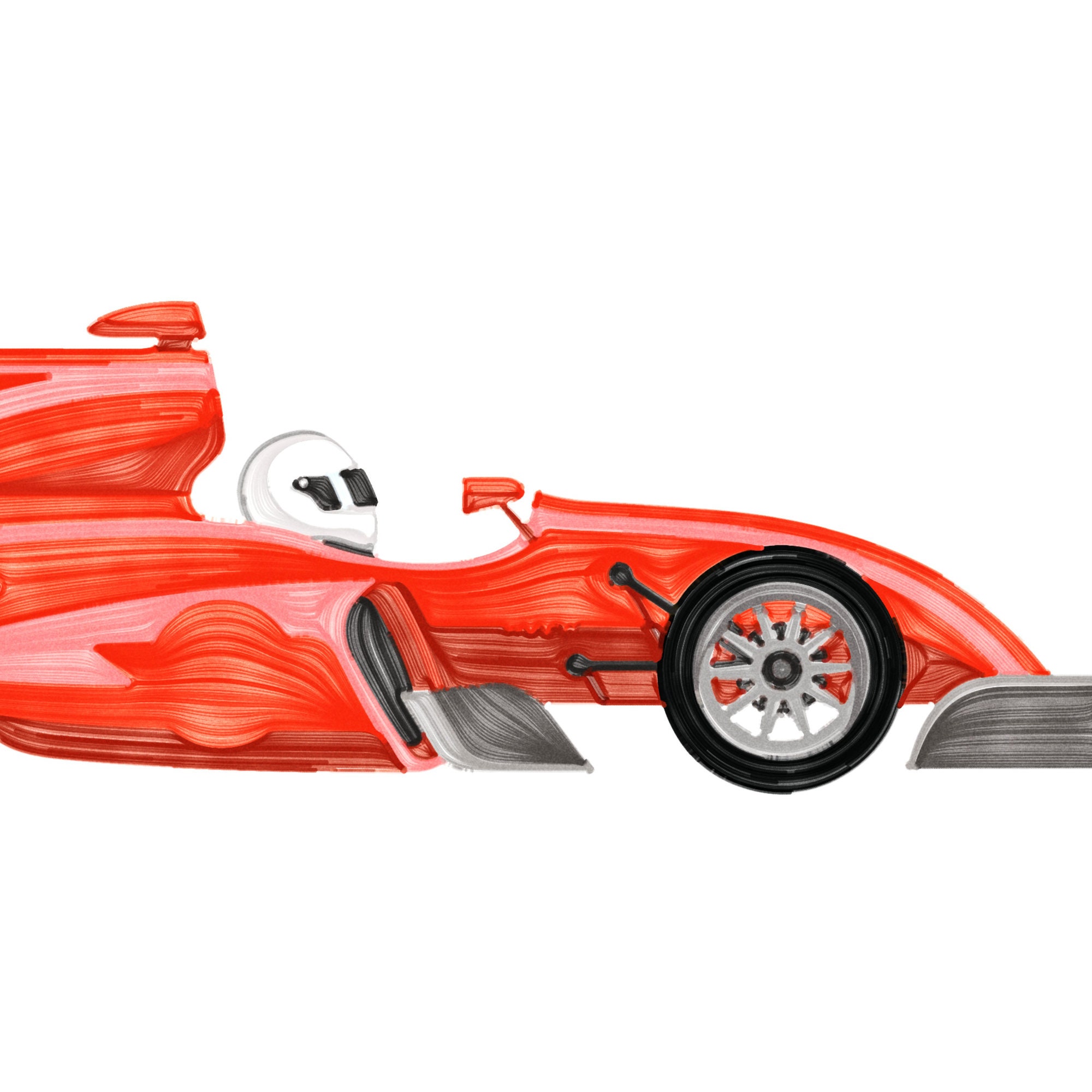 Race Car Print Racing Car Wall Art Transportation Decor | Etsy