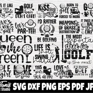 Pakiet Golf SVG, Golfing SVG, Zabawne cytaty SVG