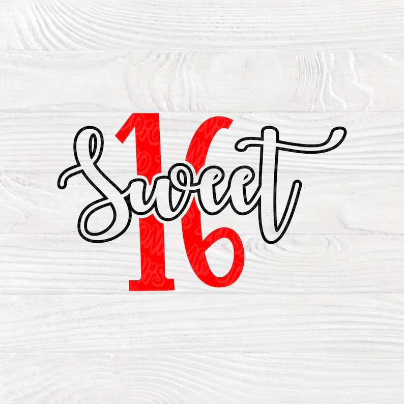 Download Sweet 16 SVG Sweet 16 bundle Sixteen birthday svg 16th | Etsy