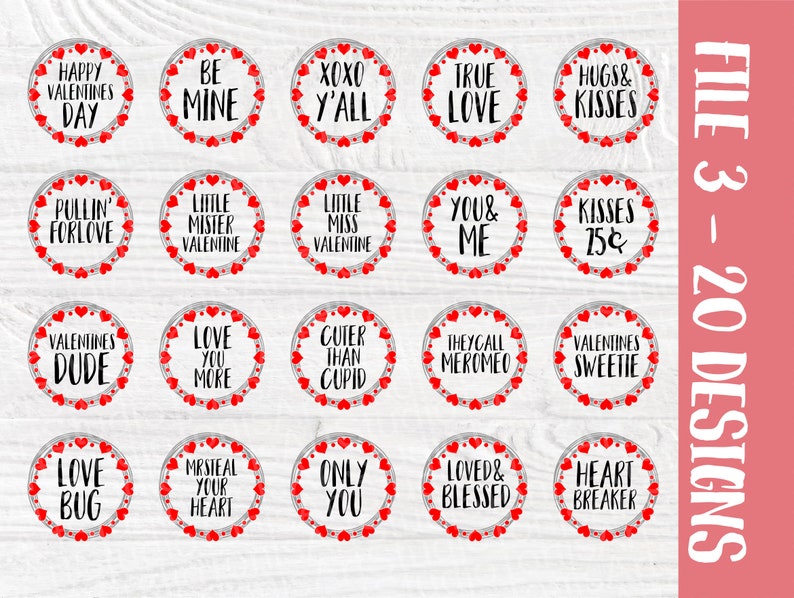 Download Kids Valentine's SVG Bundle Saint-Valentin En anglais | Etsy