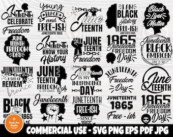Juneteenth SVG Bundle, Black History Svg, Juneteenth 1865 Svg, Black Woman Quotes