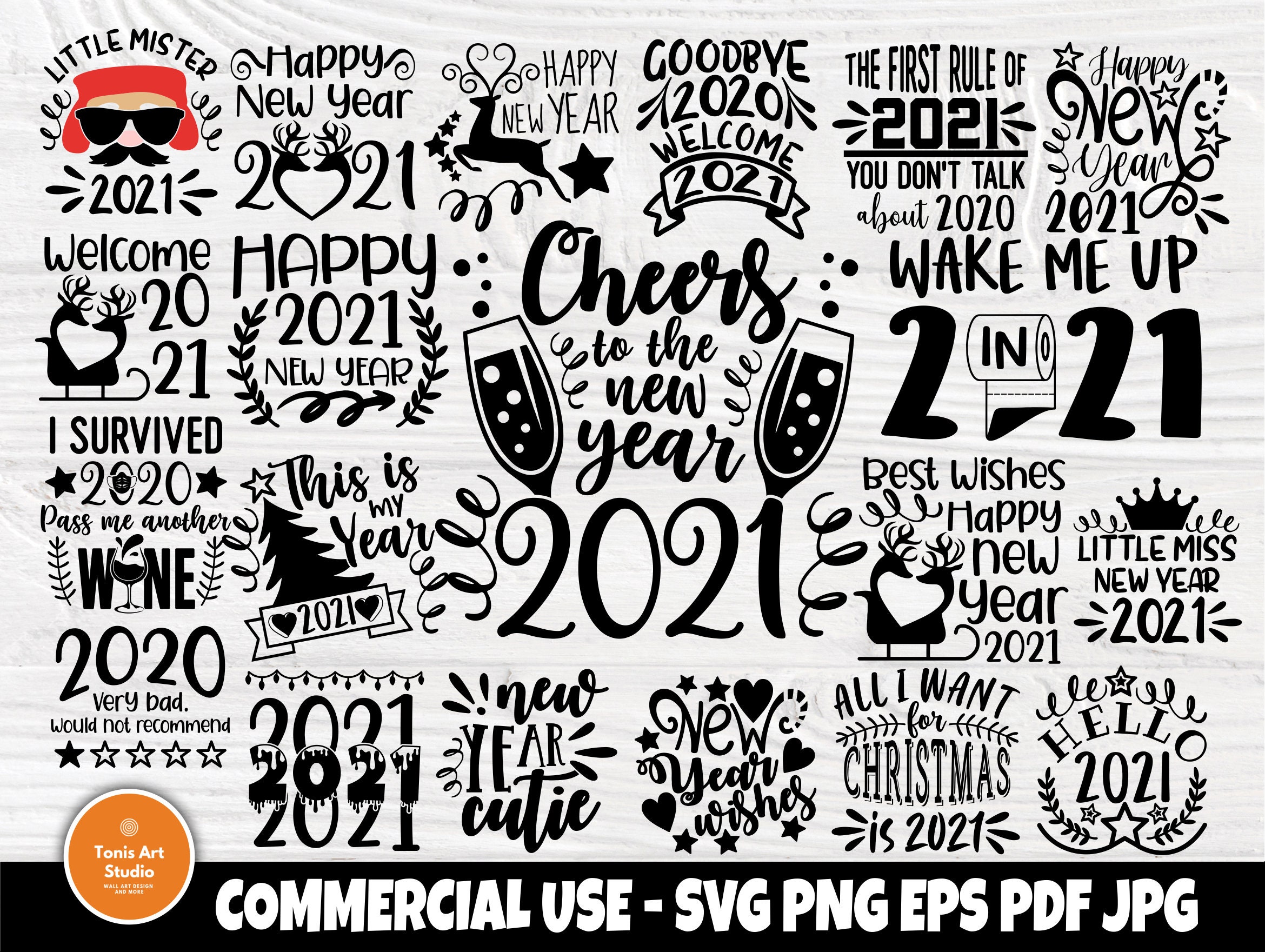 Download Happy New Years SVG Bundle, Hello 2021 Svg, 2020