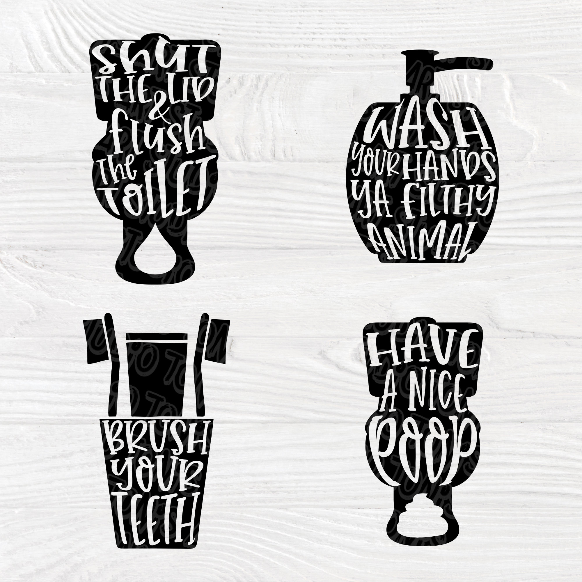 Bathroom SVG | Bathroom Quotes | Svg Bundle | Wash your ...