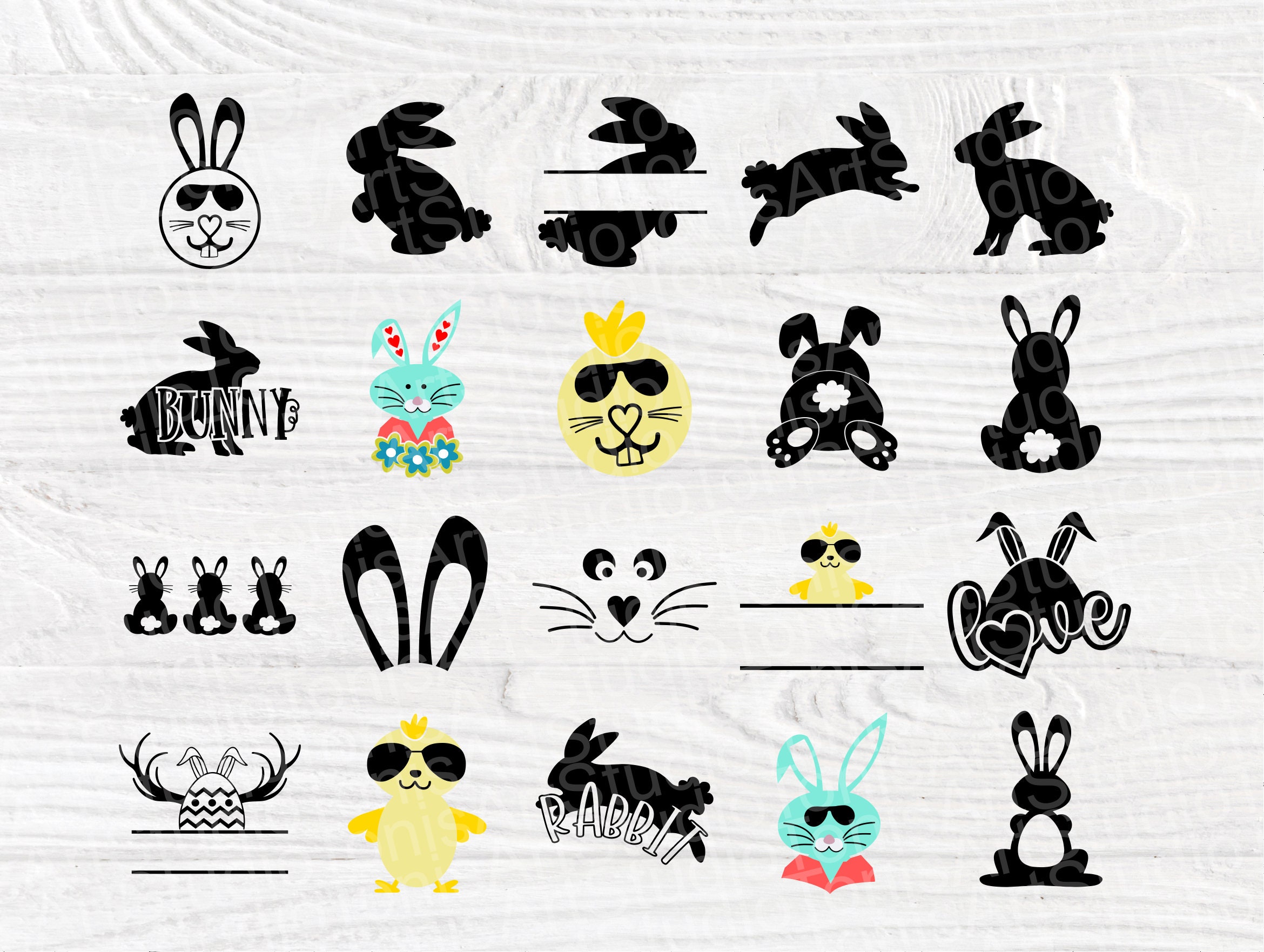 Easter Bunny SVG Bundle, Rabbit Svg Cut Files