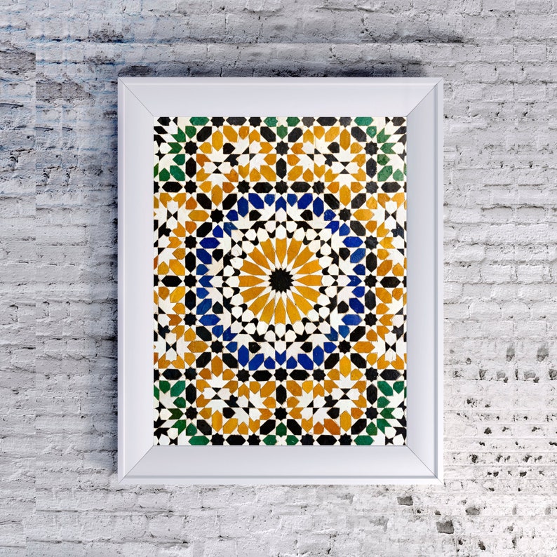 Moroccan Pattern Printable Moroccan Tiles Print Boho Art | Etsy