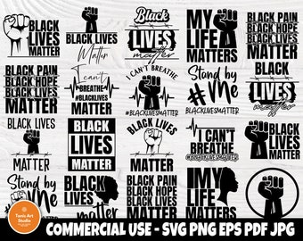 Black Lives Matter SVG Bundle, I Cant Breathe Svg