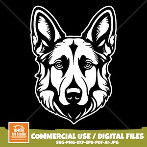 German Shepherd Svg, Police Dog T-shirt Design, Happy Dog, German Dog, Digital Download, Cricut File, Clipart Vector File, Png Dxf Eps Pdf