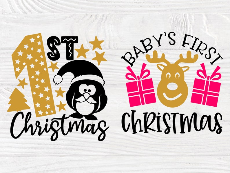 Baby's First Christmas SVG Bundle Svg Cut Files Etsy UK