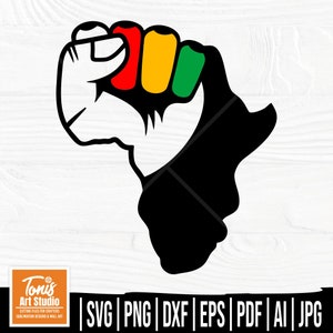 Zwarte geschiedenis maand Svg, Afrika kaart Svg, Juneteenth T-shirt Design, Afro-Amerikaanse Png