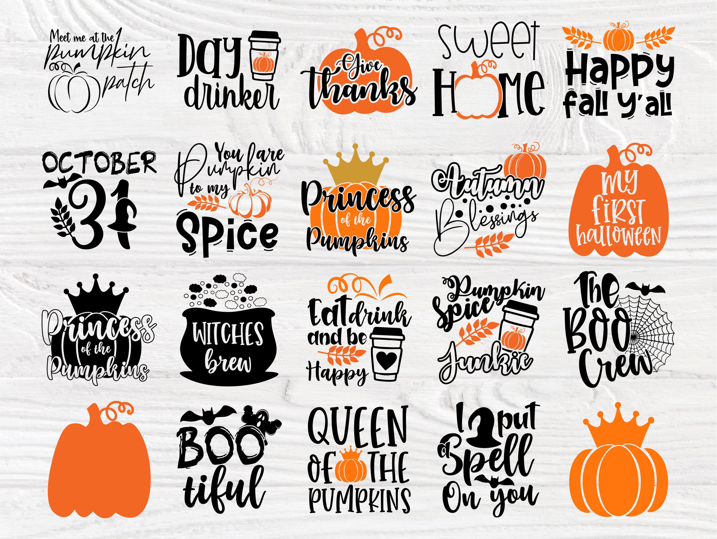 Download Halloween SVG Bundle, Pumpkin Signs, Fall Shirt