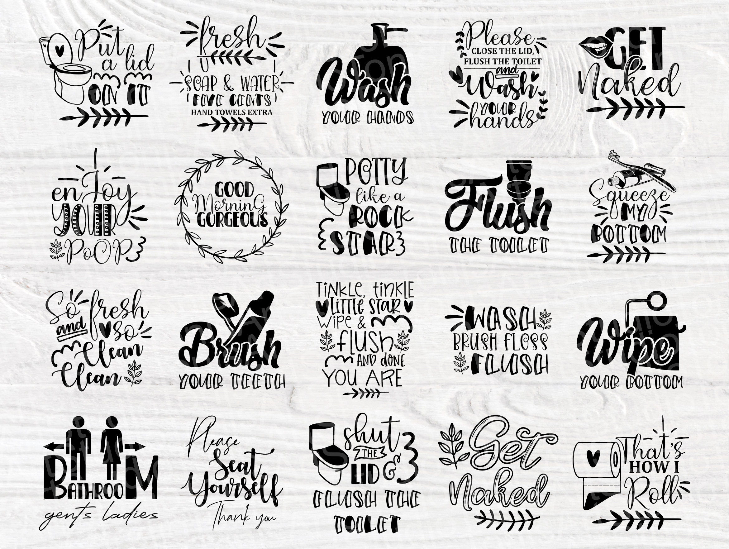 Download Bathroom SVG Bundle, Bathroom Signs, Svg Cut Files
