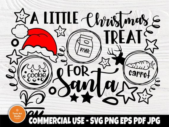 Download Dear Santa Tray Svg Milk And Cookies Svg Reindeer Food Svg Etsy