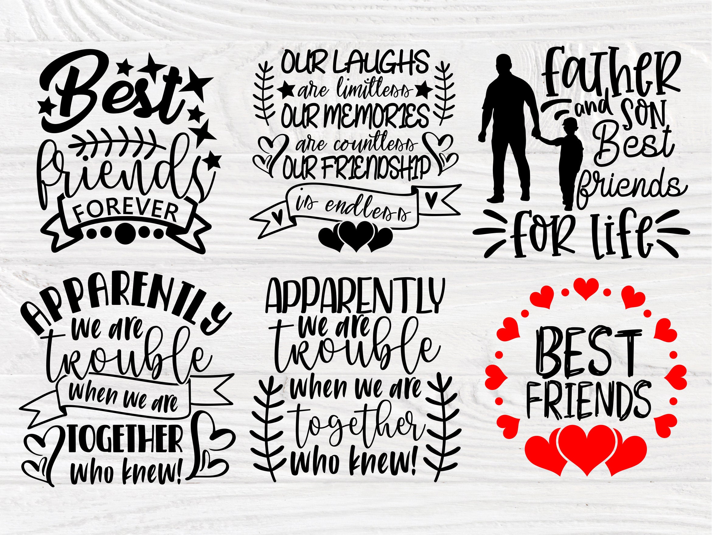 Download Best Friends SVG Bundle, Friendship Svg Designs