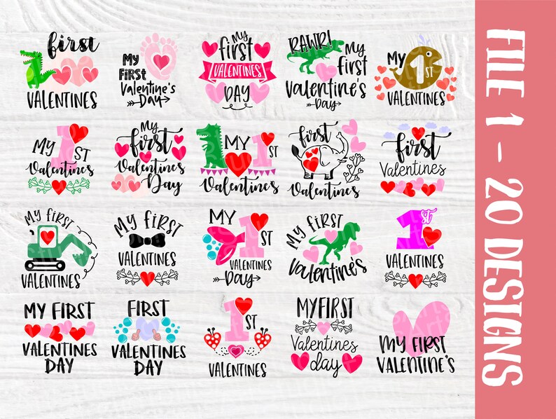 Download Kids Valentine's SVG Bundle Saint-Valentin En anglais | Etsy