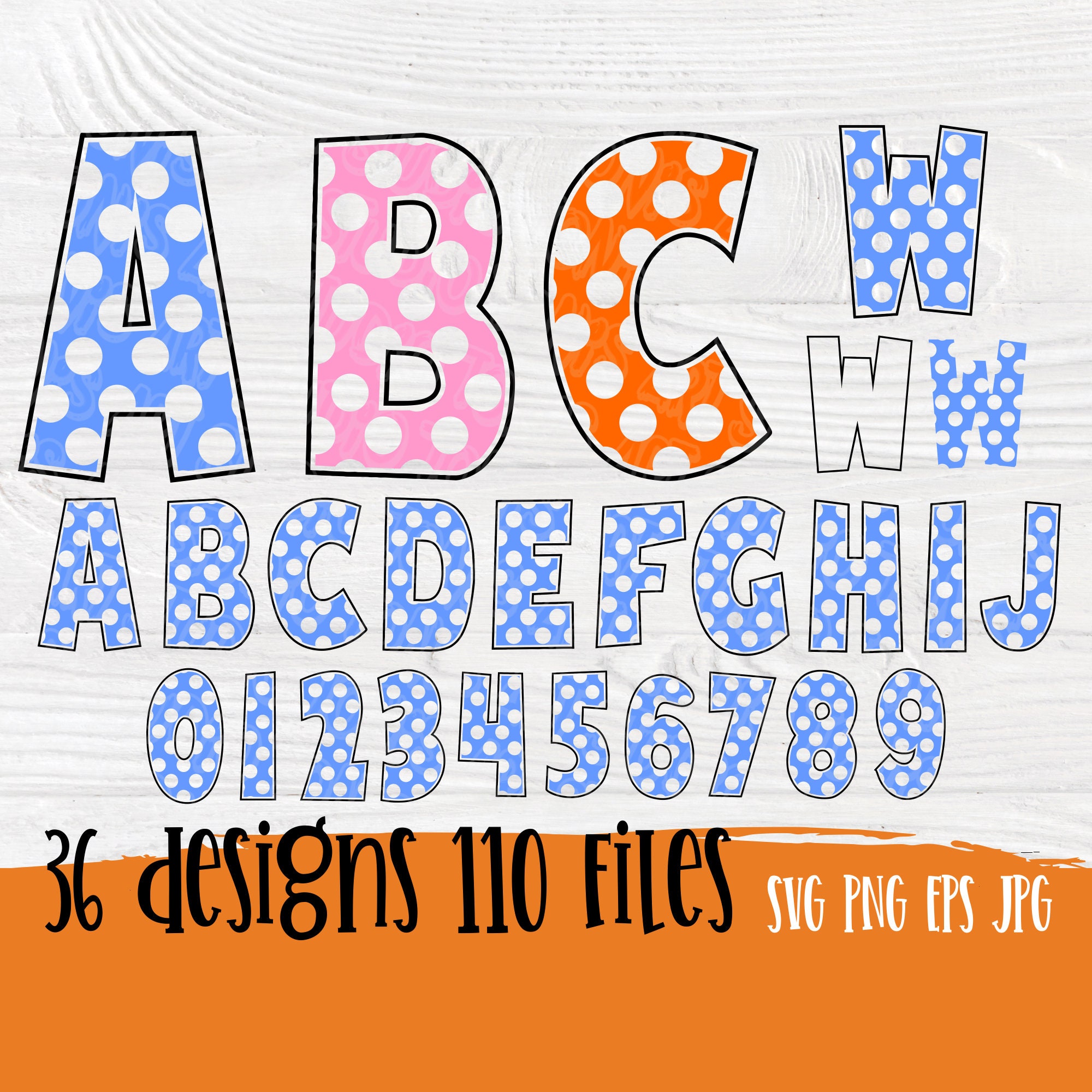 Polka Dot Letters Svg Polka Dot Numbers Svg Polka Dot Font Svg Polka Dot Pattern Cut Files Alphabet Svg Svg Cut Files Fonts Svg