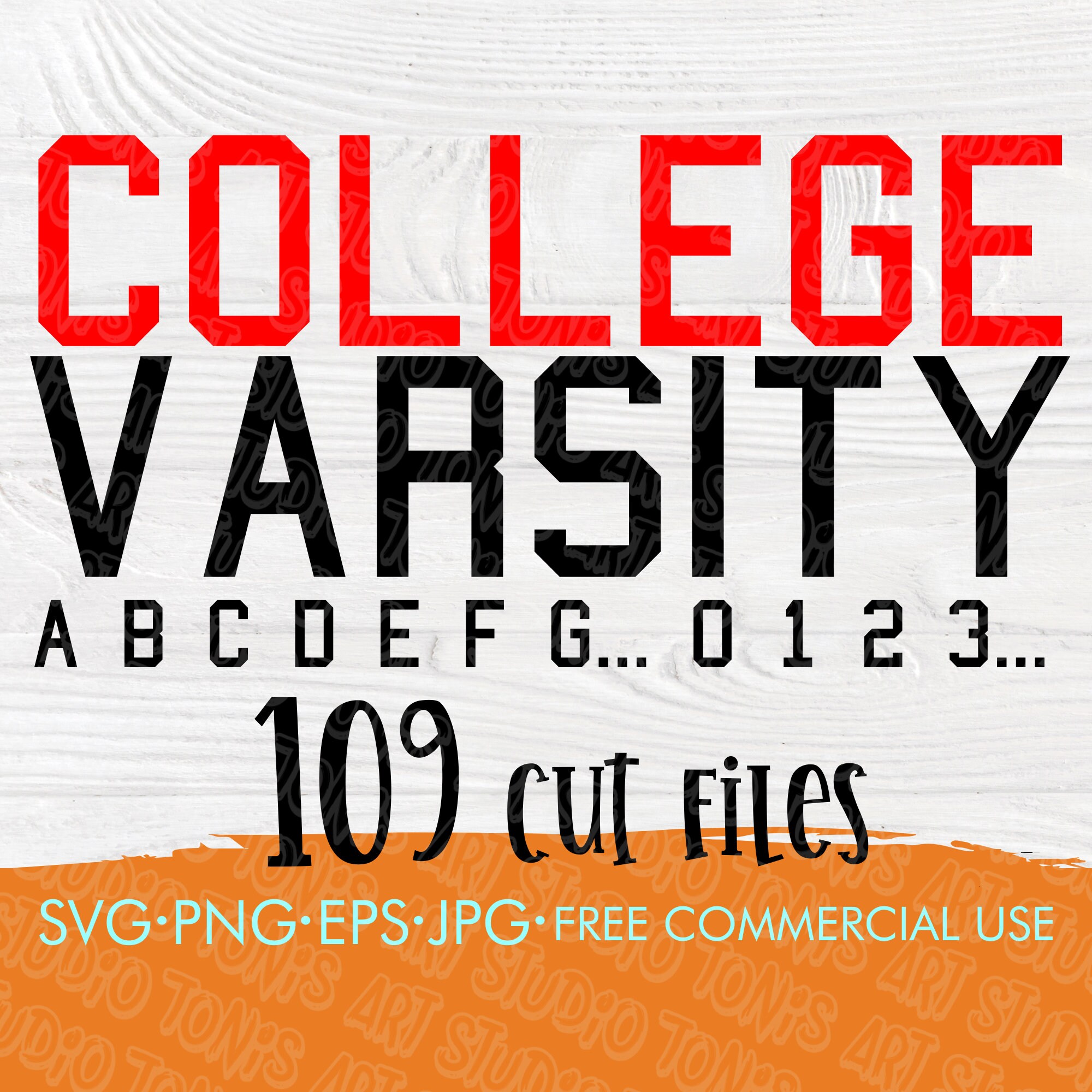 Varsity font SVG College font svg Alphabet svg | Etsy