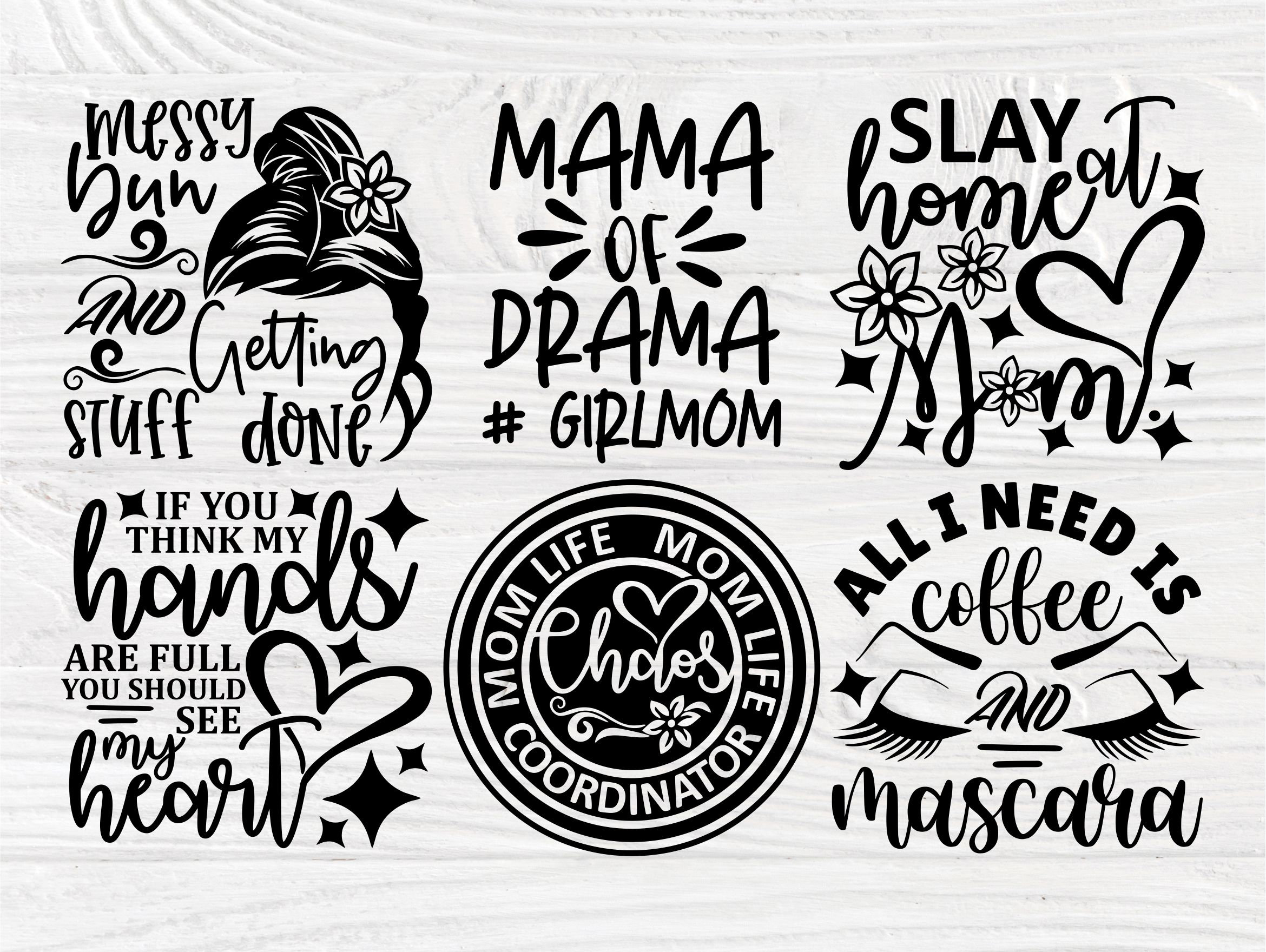 Mom SVG Bundle Mom Quotes Svg Png Svg Cut Files | Etsy