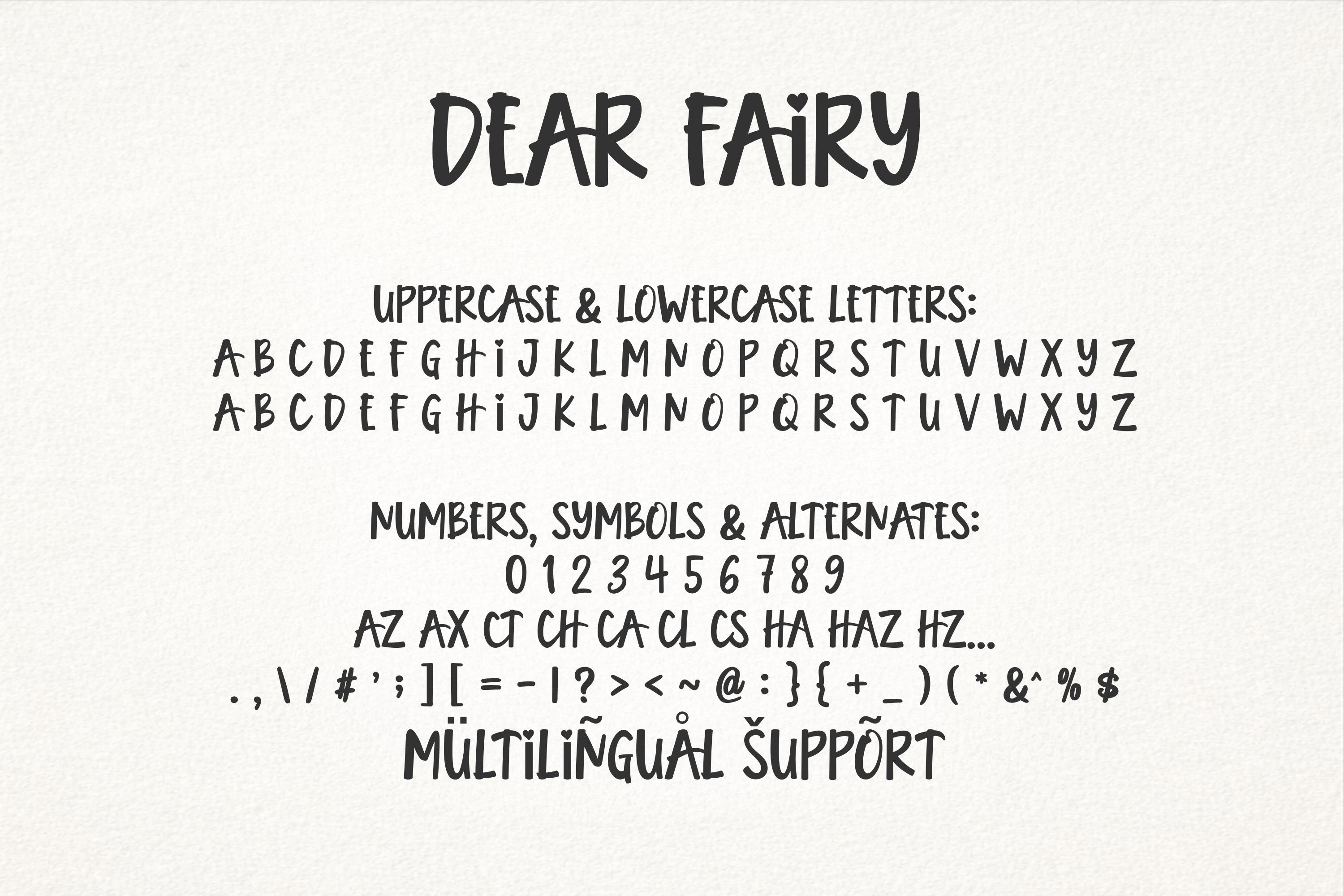Dear Fairy Font • Cute Script • Magical Handwritten • Kids Fantasy ...