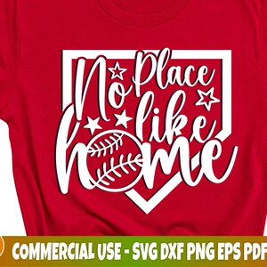 Baseball Mom SVG: No Place Like Home Cut File (Digital Download)