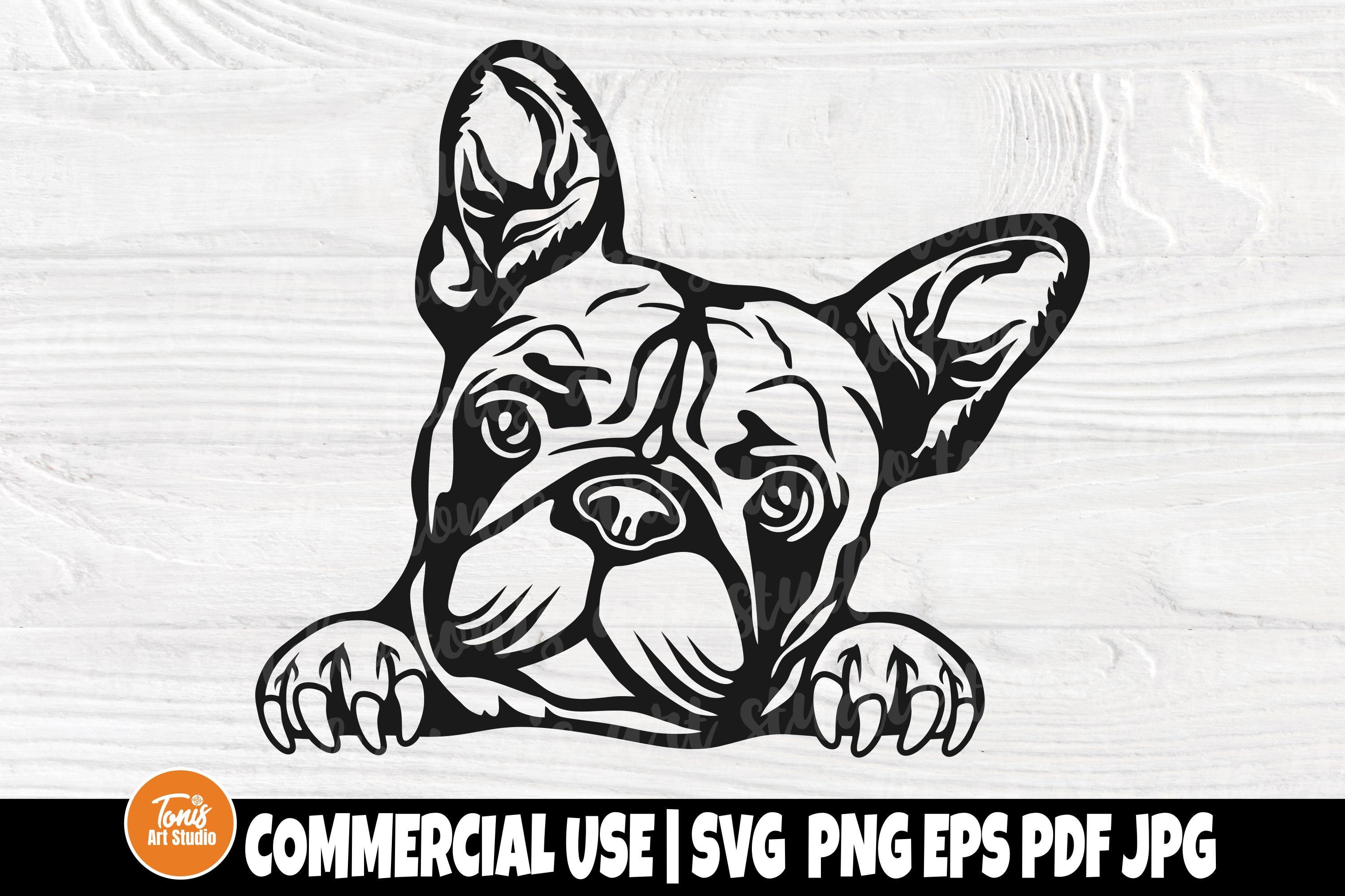 French Bulldog SVG - Frenchie Svg - Dog Breed Svg - Silhouette Cut File
