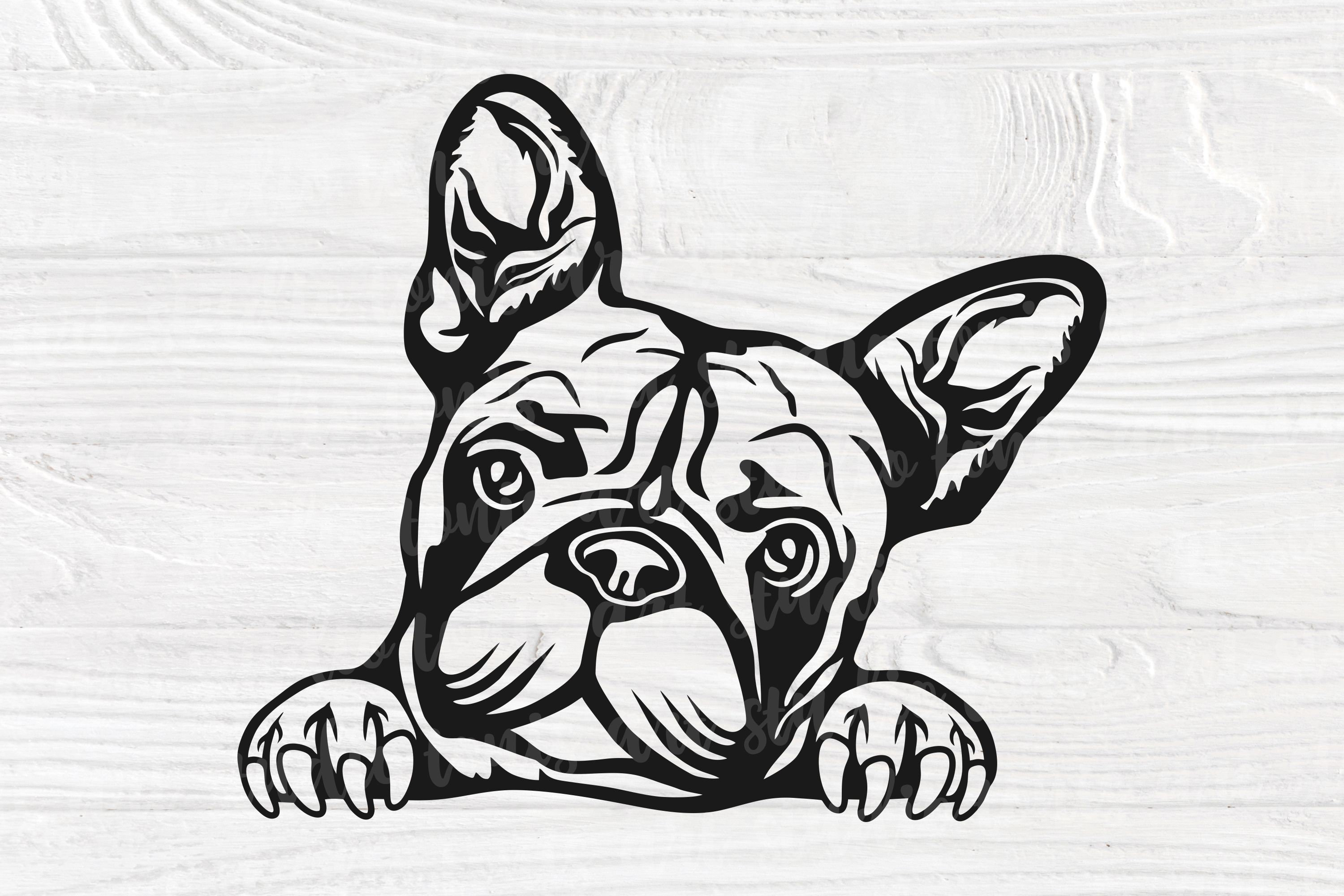 French Bulldog SVG - Frenchie Svg - Dog Breed Svg - Silhouette Cut File