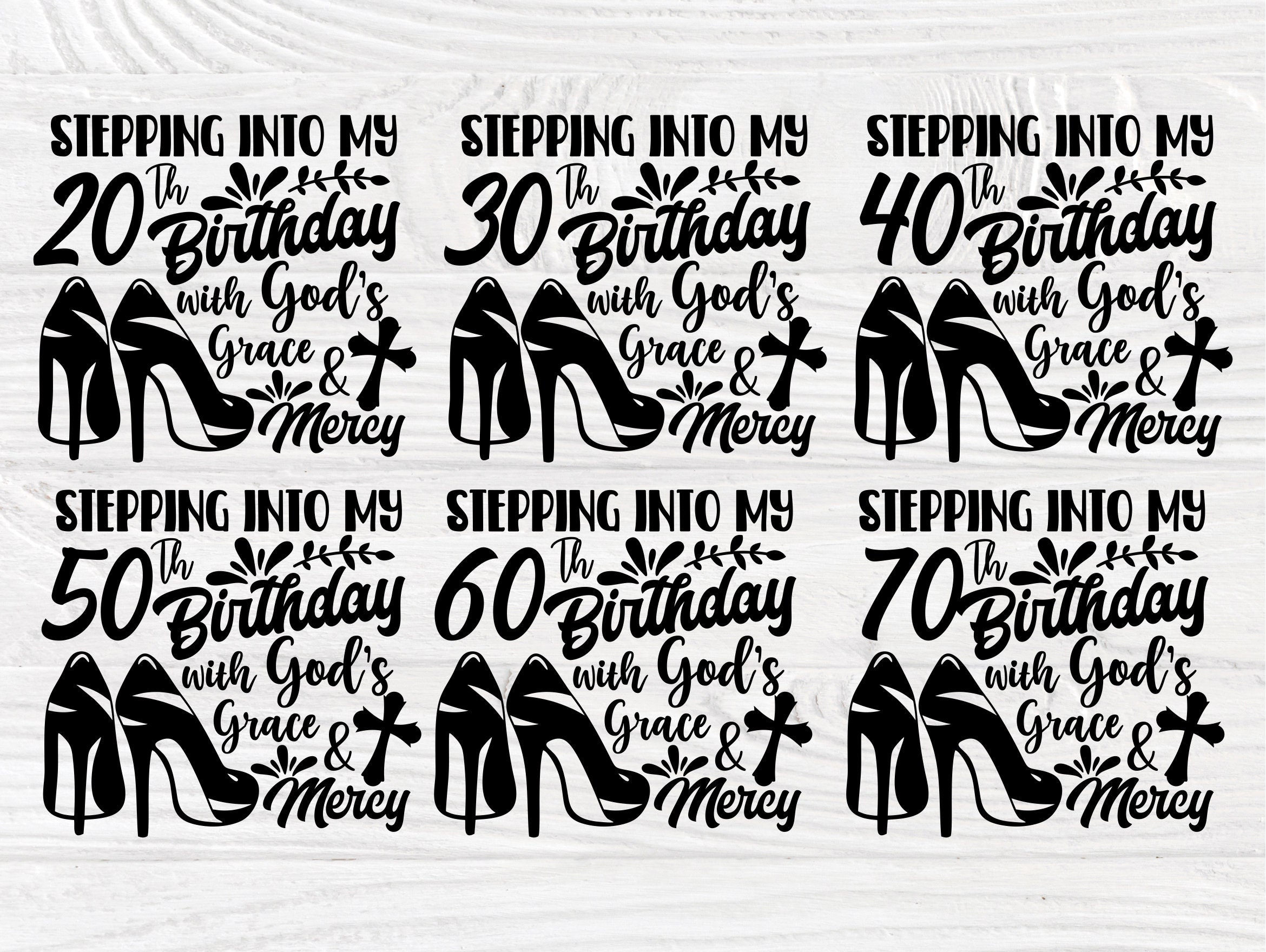 Download 16th to 75th Birthday Girl SVG, High Heel Svg