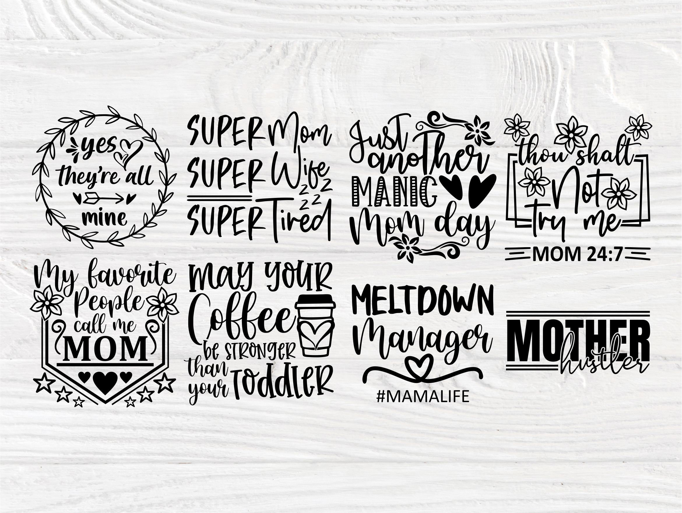 Mom SVG Bundle Mom Quotes Svg Png Svg Cut Files | Etsy