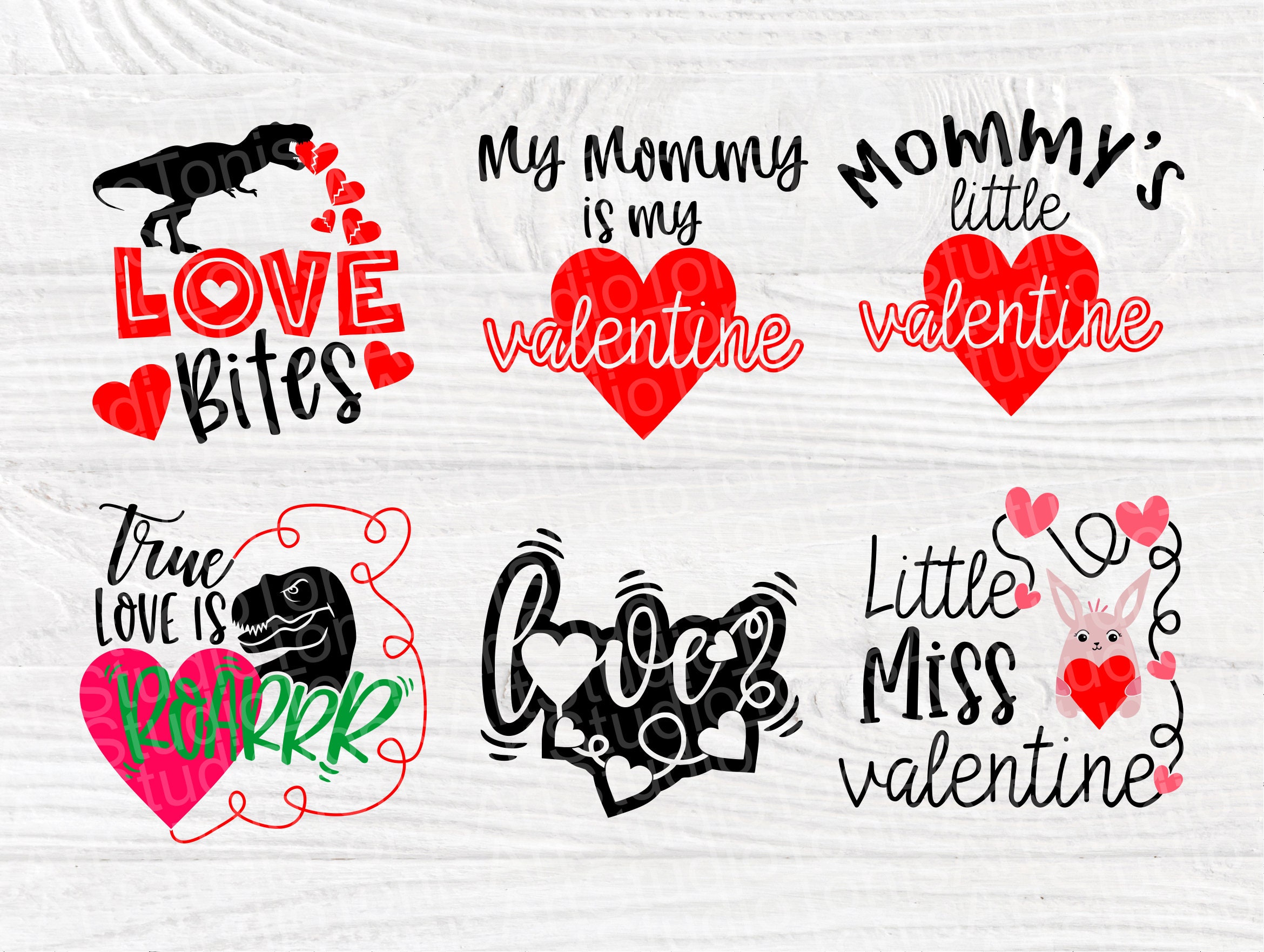 Kids Valentine's SVG Bundle | Valentines Svg | Dinosaur Valentine | Svg