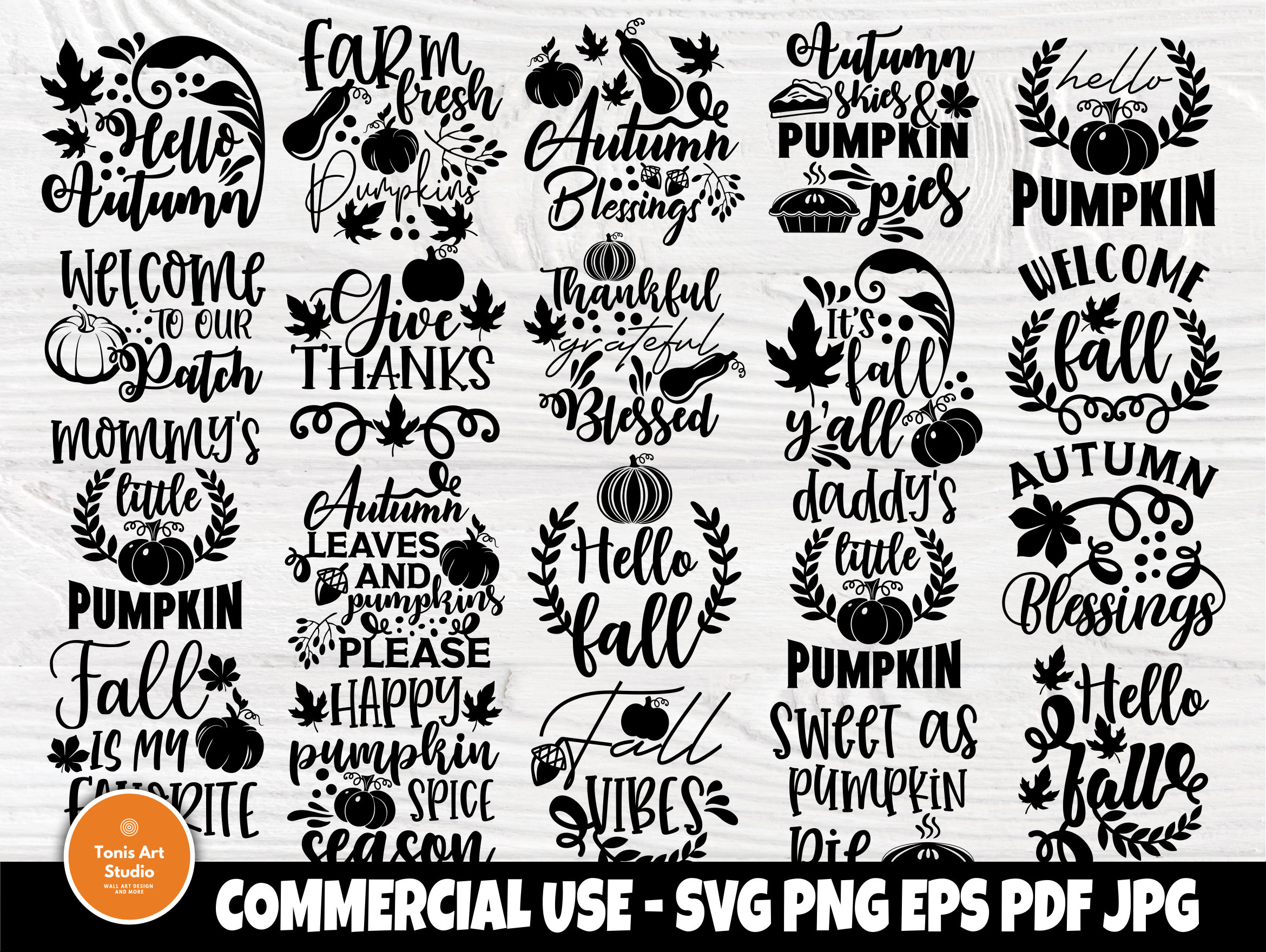 Download Fall Svg Bundle Autumn Svg Pumpkin Svg Files PSD Mockup Templates