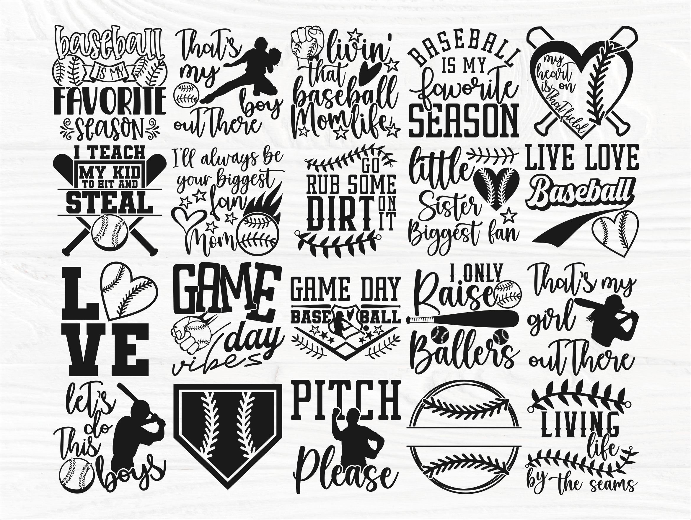 Baseball SVG Bundle Baseball Sayings Sports Svg Etsy