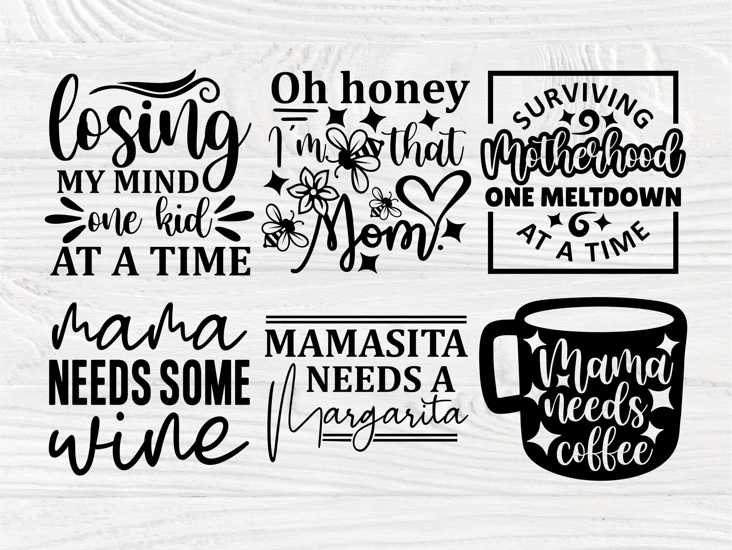 Mom SVG Bundle Mom Quotes Svg Png Svg Cut Files | Etsy