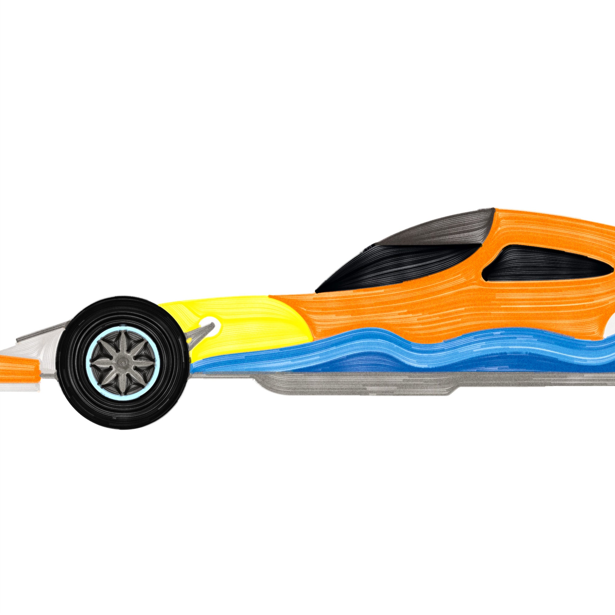 Race car printable | Nursery wall art | Car watercolor | Nursery decor