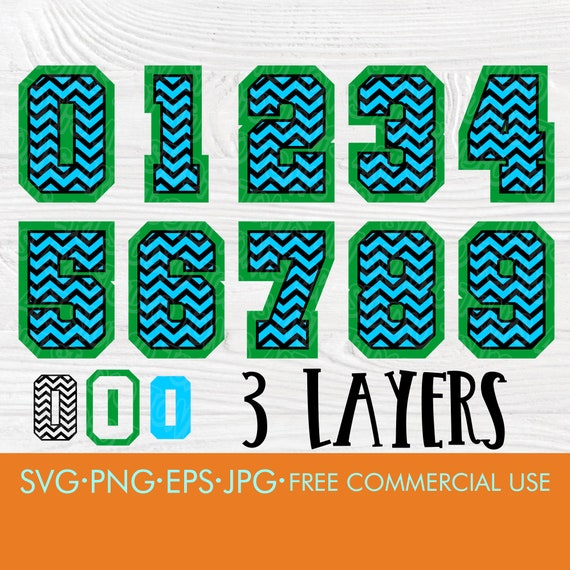 Download Free Chevron Pattern Numbers Chevron Svg Numbers Cut Files For Etsy SVG Cut Files