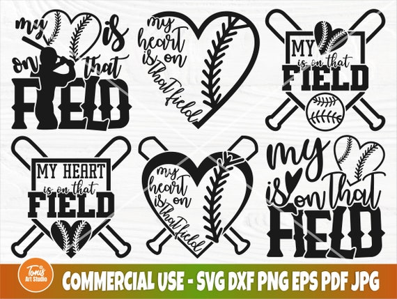 My Heart Is On That Field SVG, Baseball SVG Bundle, Sports Mom Shirt