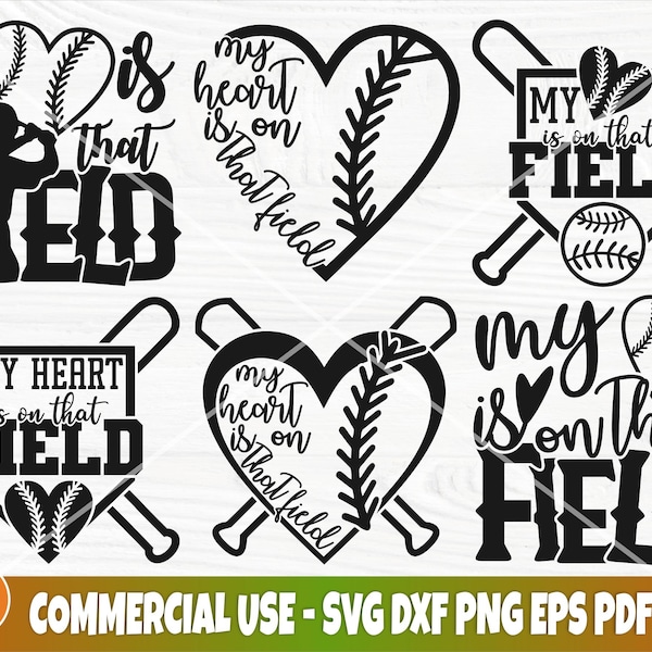 My Heart Is On That Field SVG, Baseball SVG Bundle, Sports Mom Shirt