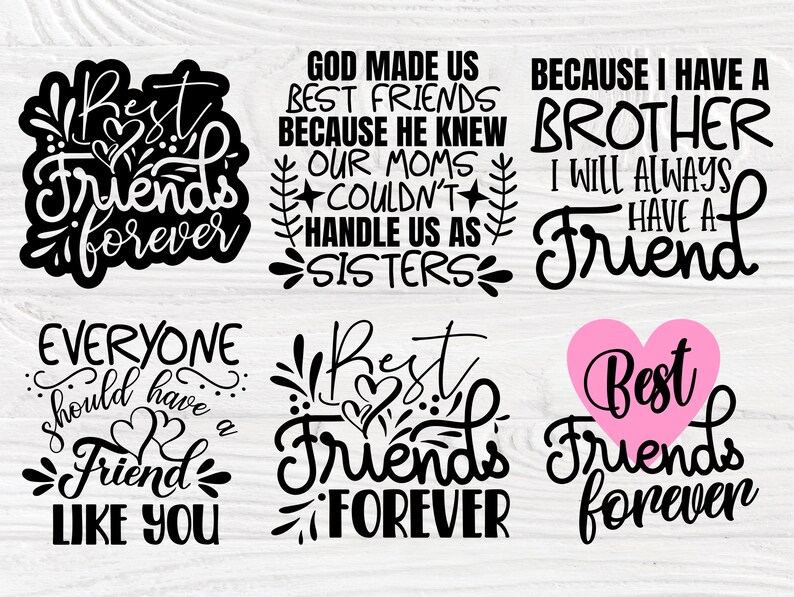 Download Best Friends SVG Bundle Besties Svg Sisters Svg | Etsy