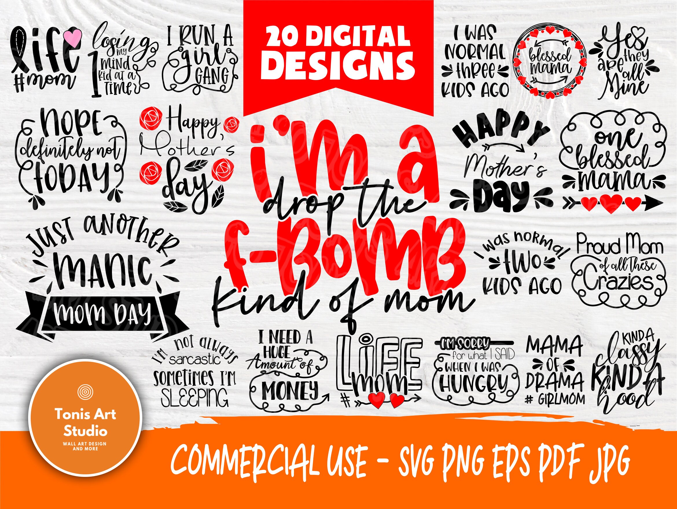 Download Mom Quotes SVG, Mothers Day Svg, Funny Mom Bundle