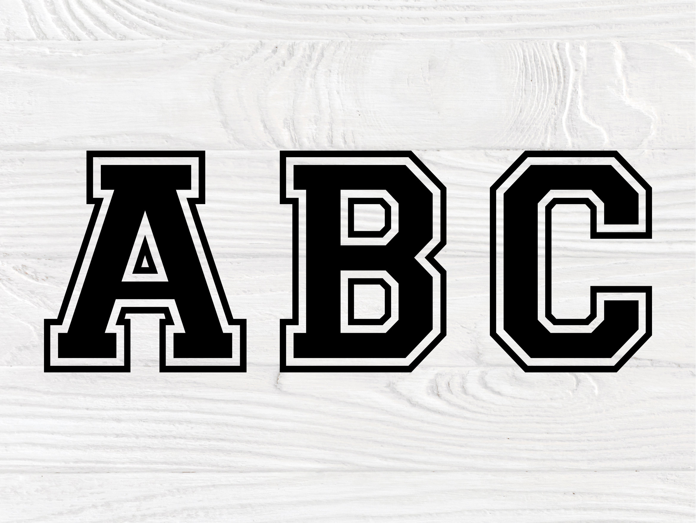 Download Varsity font SVG, College Alphabet, Monogram Svg