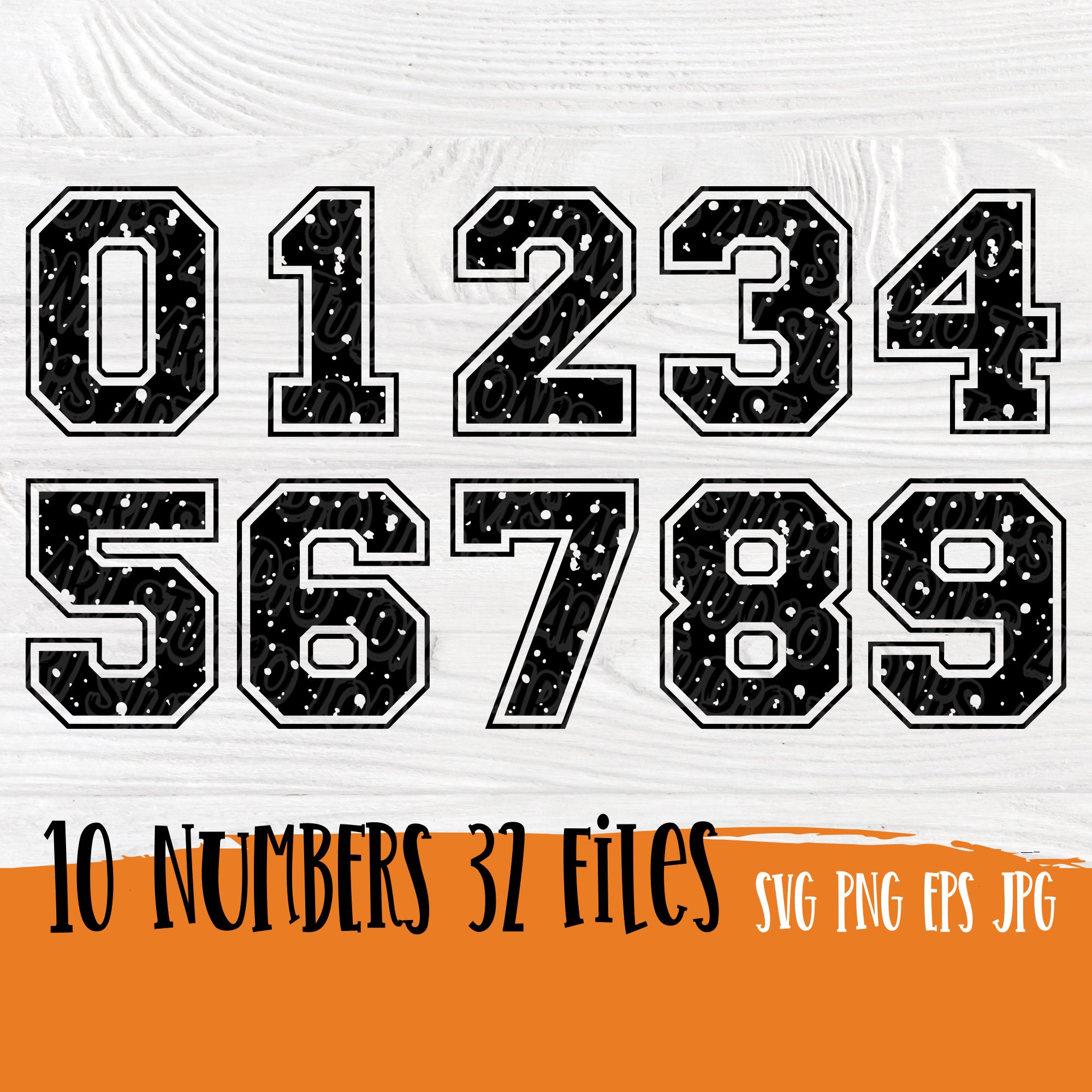 Download Varsity numbers SVG | Grunge svg | Birthday numbers ...