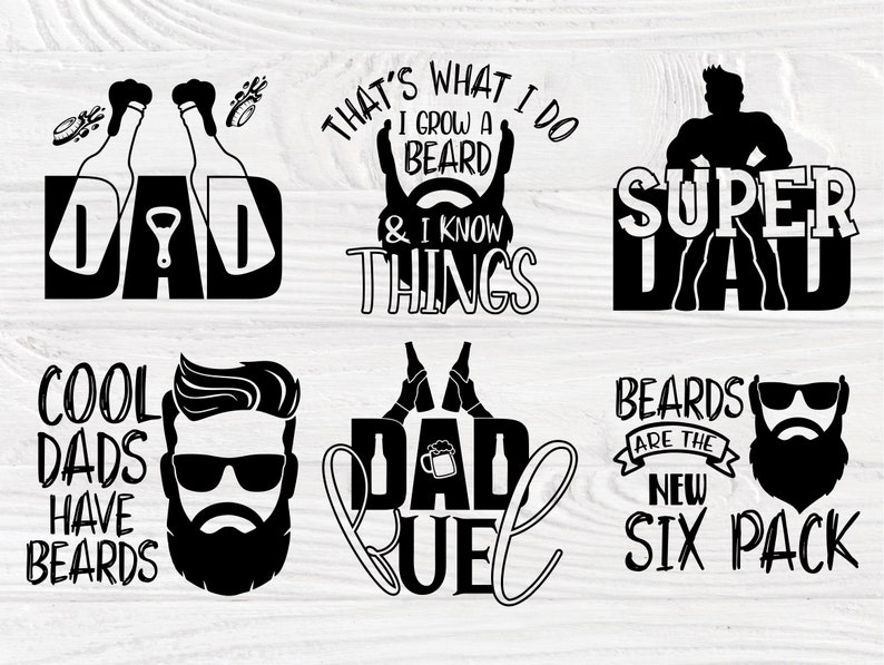 Download Fathers Day Svg Beard Svg Dad Signs Beer Svg | Etsy
