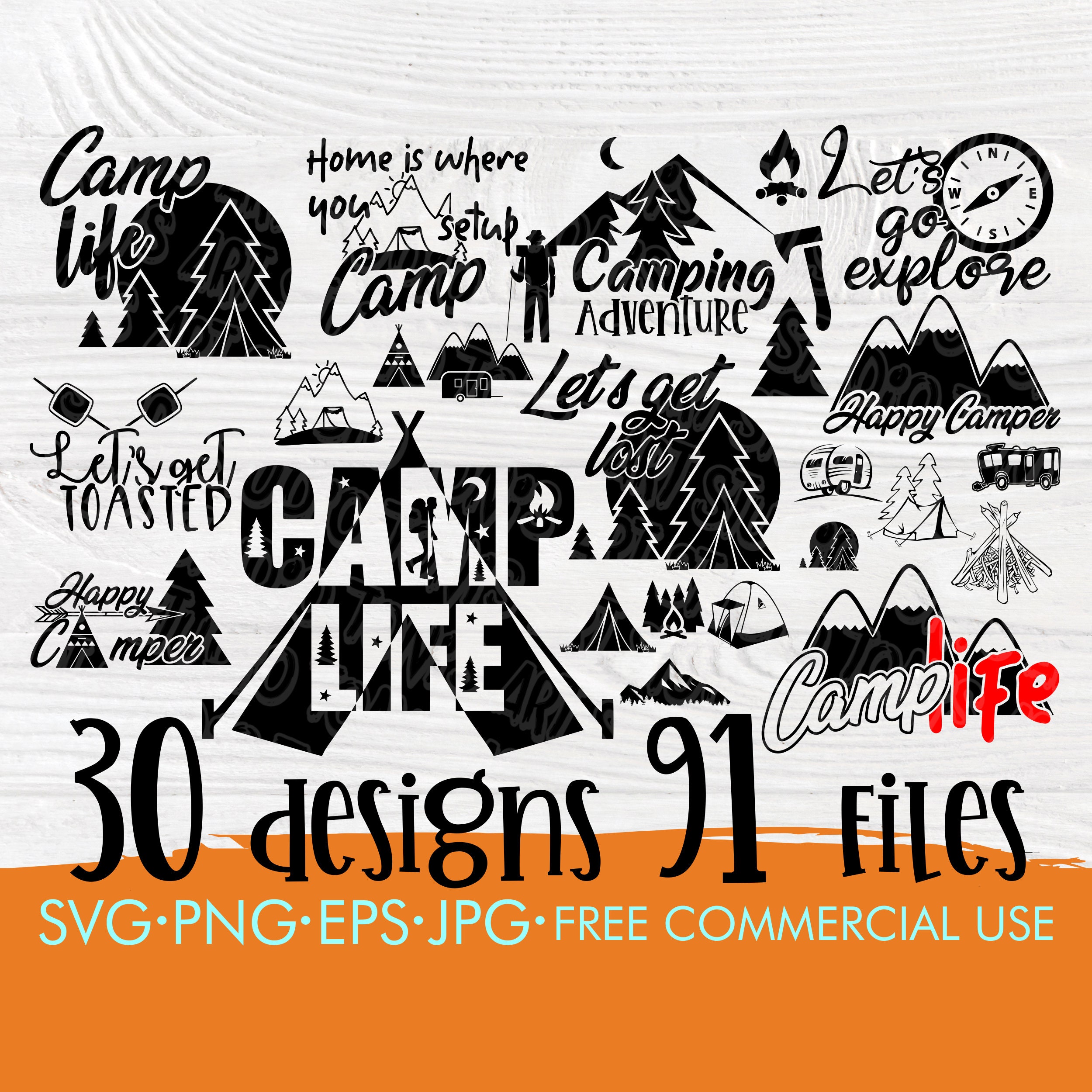 Camping Svg Camp Life Svg Camping Adventure Svg Etsy