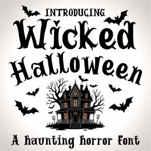 Wicked Halloween Font | Gothic Font | Spooky Font | Haunted Font | Scary Font | Fonts for Cricut