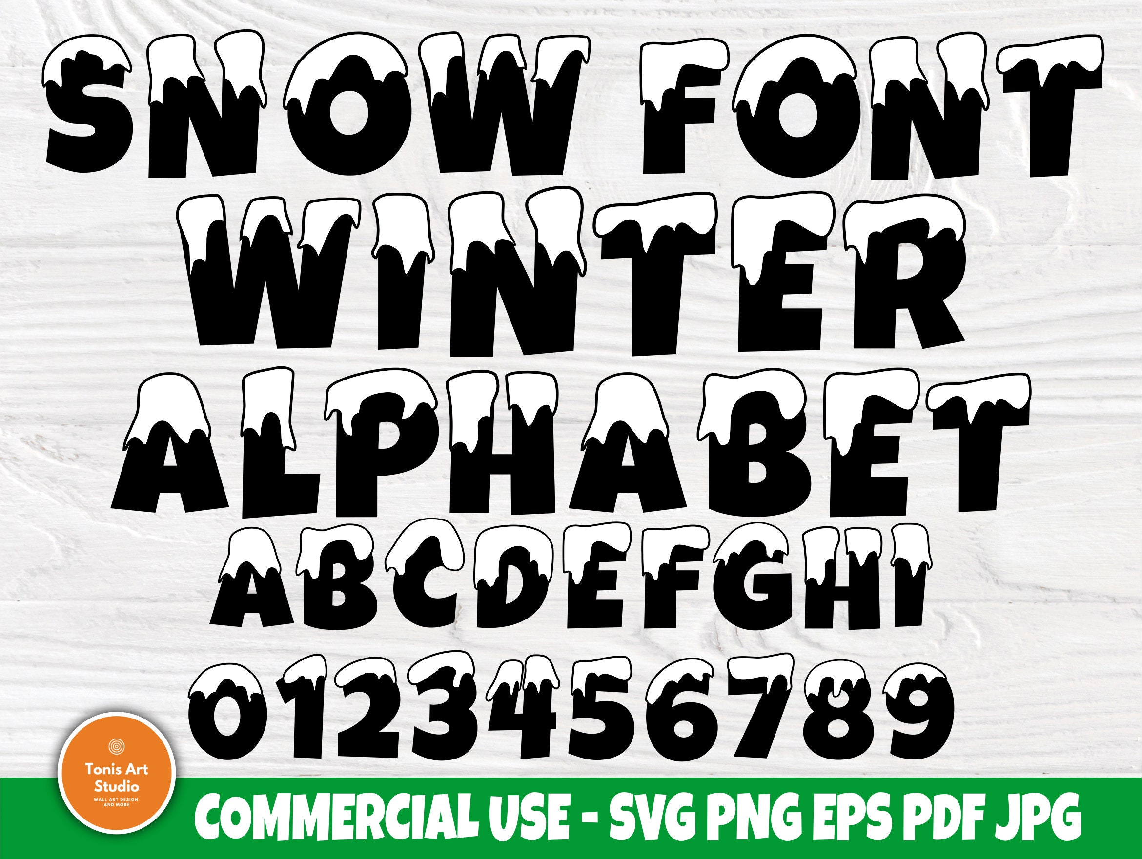 Download Snow Font SVG | Winter Alphabet | Christmas Svg | Winter ...