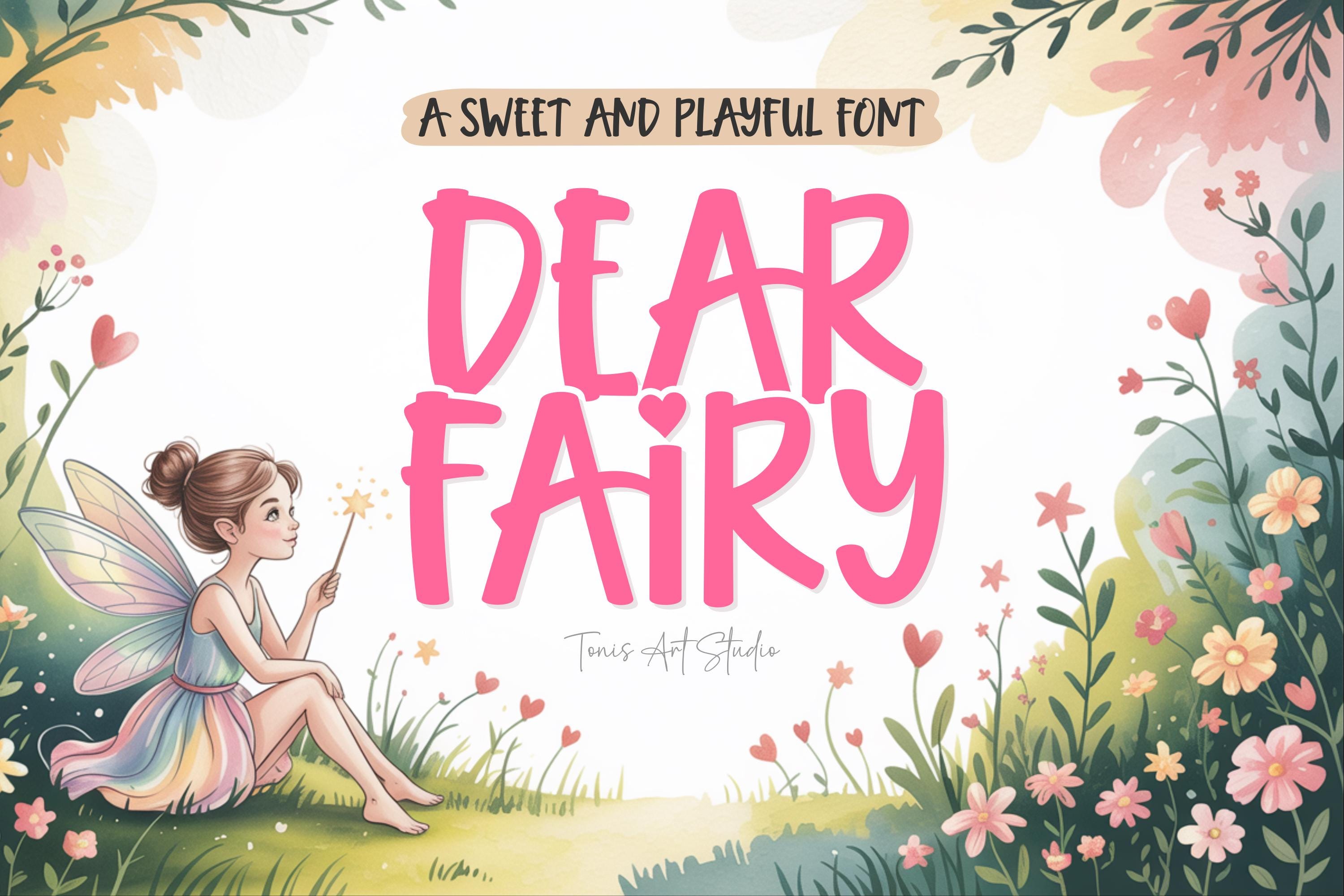 Dear Fairy Font • Cute Script • Magical Handwritten • Kids Fantasy ...
